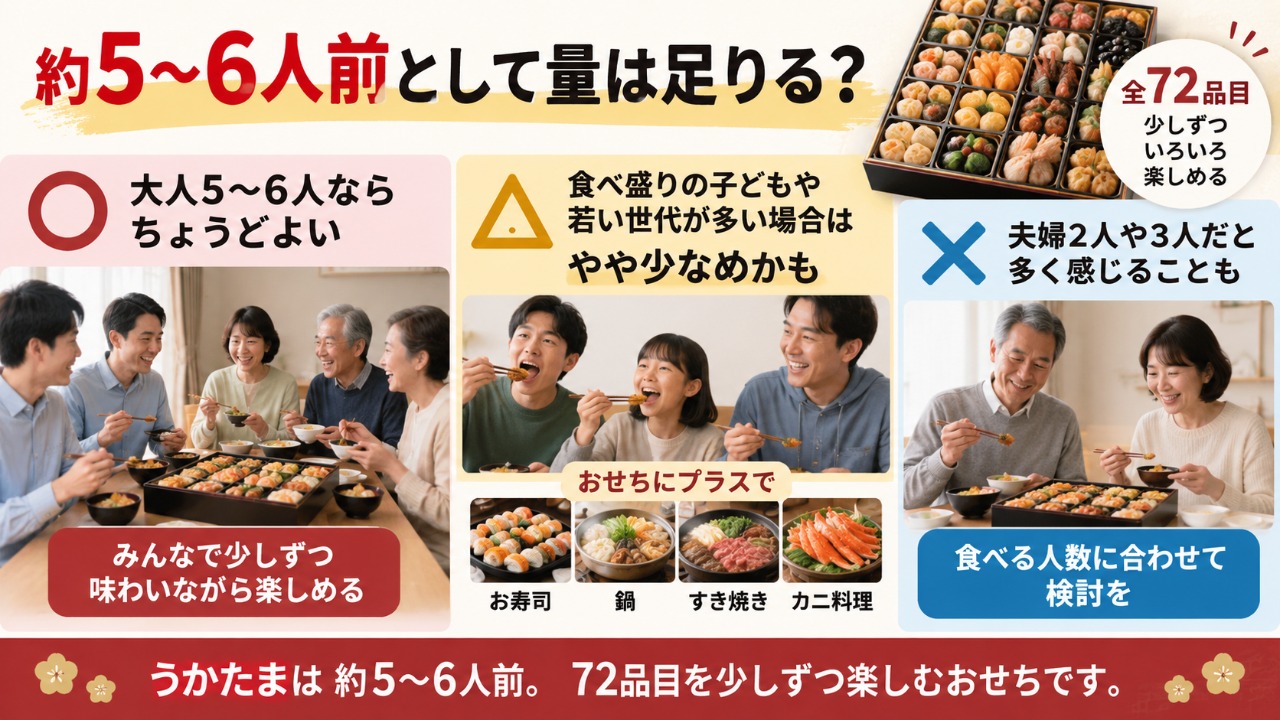 匠本舗　うかたま　約5〜6人前として量は足りる